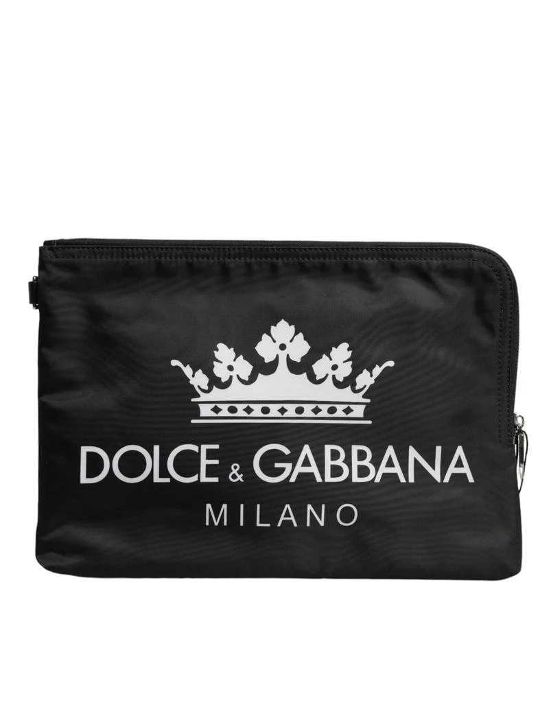 Dolce 
Gabbana DG Milano Print Nylon Pouch Clutch Men
s Bag
