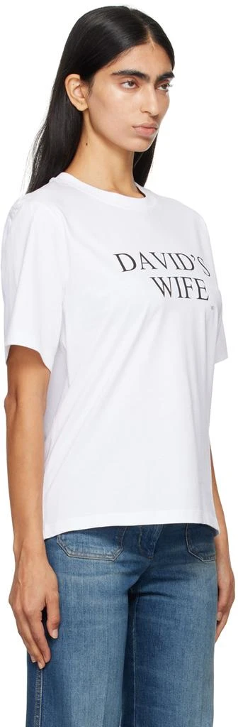 Victoria Beckham White 'David's Wife' Slogan T-Shirt 2