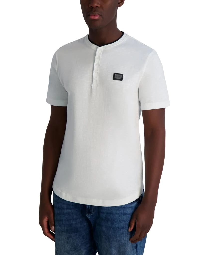 Karl Lagerfeld Paris KARL LOGO PLATE HENLEY TEE 3