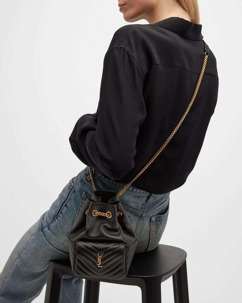 Yves Saint Laurent Joe Mini YSL Bucket Bag in Smooth Leather 2