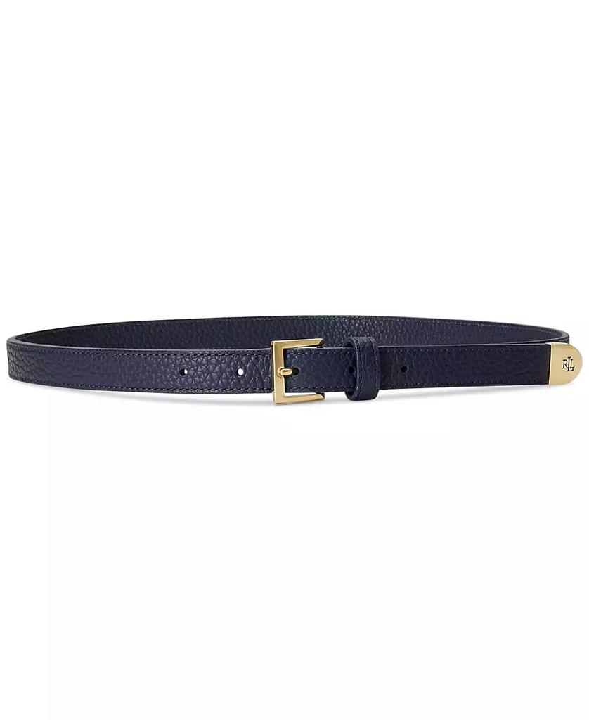 Ralph Lauren Women's Pebbled Leather Skinny Belt