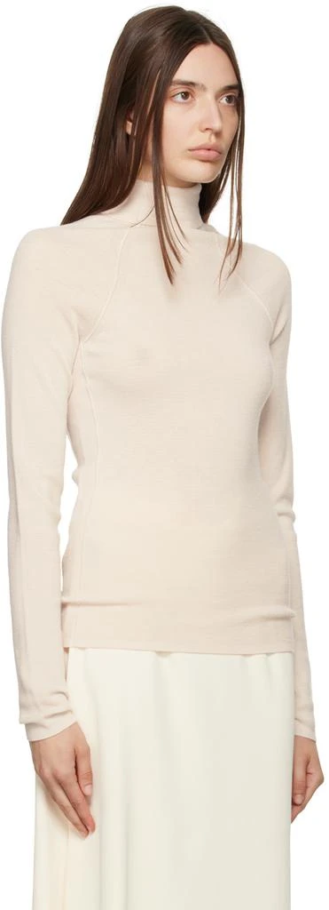 House of Dagmar Off-White Pinched Seam Turtleneck 2