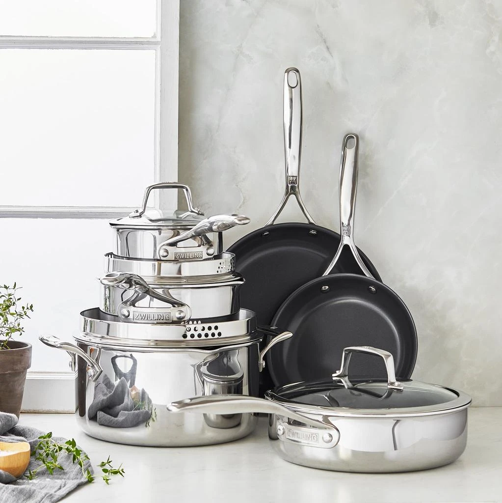 ZWILLING Energy Plus 10-pc Stainless Steel Ceramic Nonstick Cookware Set 2
