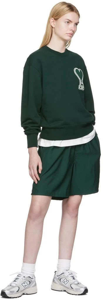 AMI SSENSE Exclusive Green Viscose Shorts 4