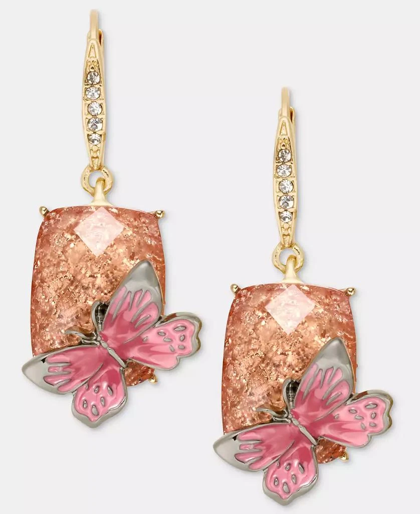Anne Klein Mixed Stone Butterfly Drop Earrings