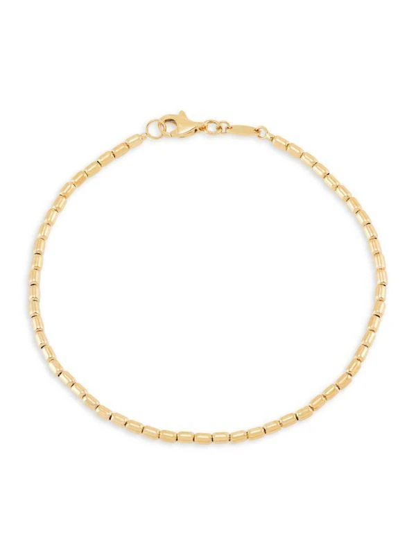 Saks Fifth Avenue 14K Yellow Gold Cube Link Bracelet 2