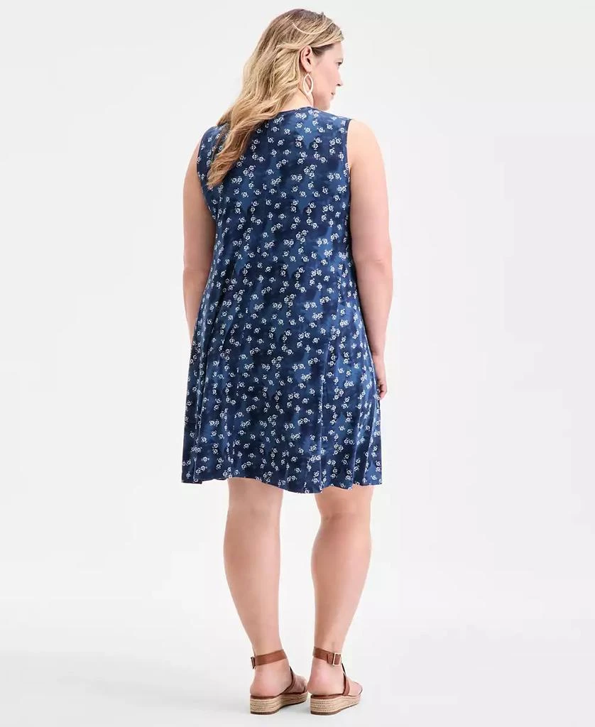 Style & Co Plus Size Printed Sleeveless Flip Flop Dress, Exclusively at Macy's 5
