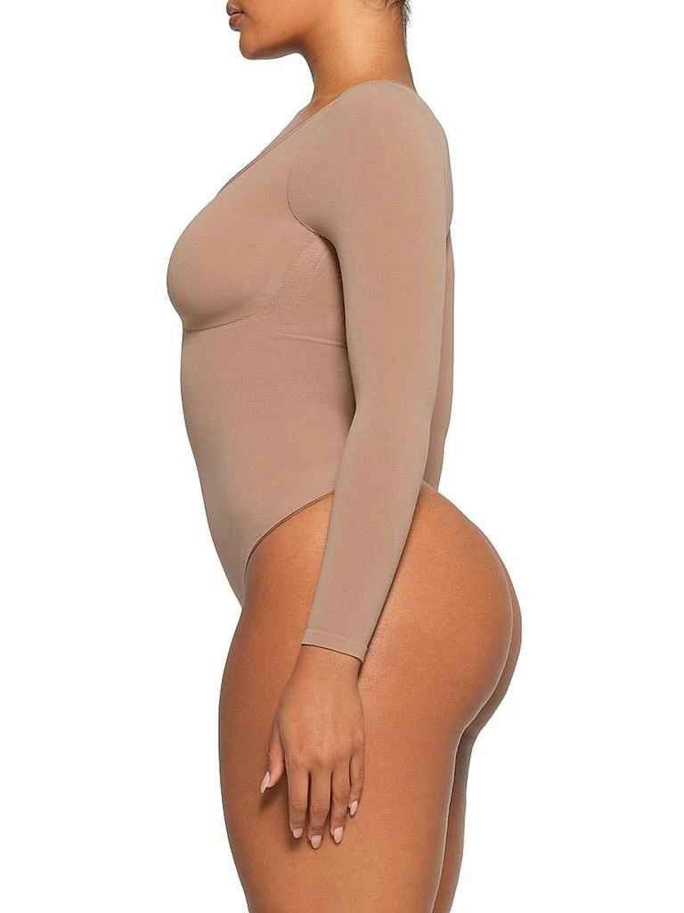 SKIMS Seamless Sculpt Long-Sleeve Thong Bodysuit 3