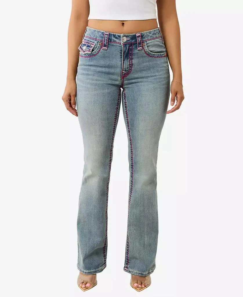 True Religion Women's Becca Super T Bootcut Flap Jeans 1
