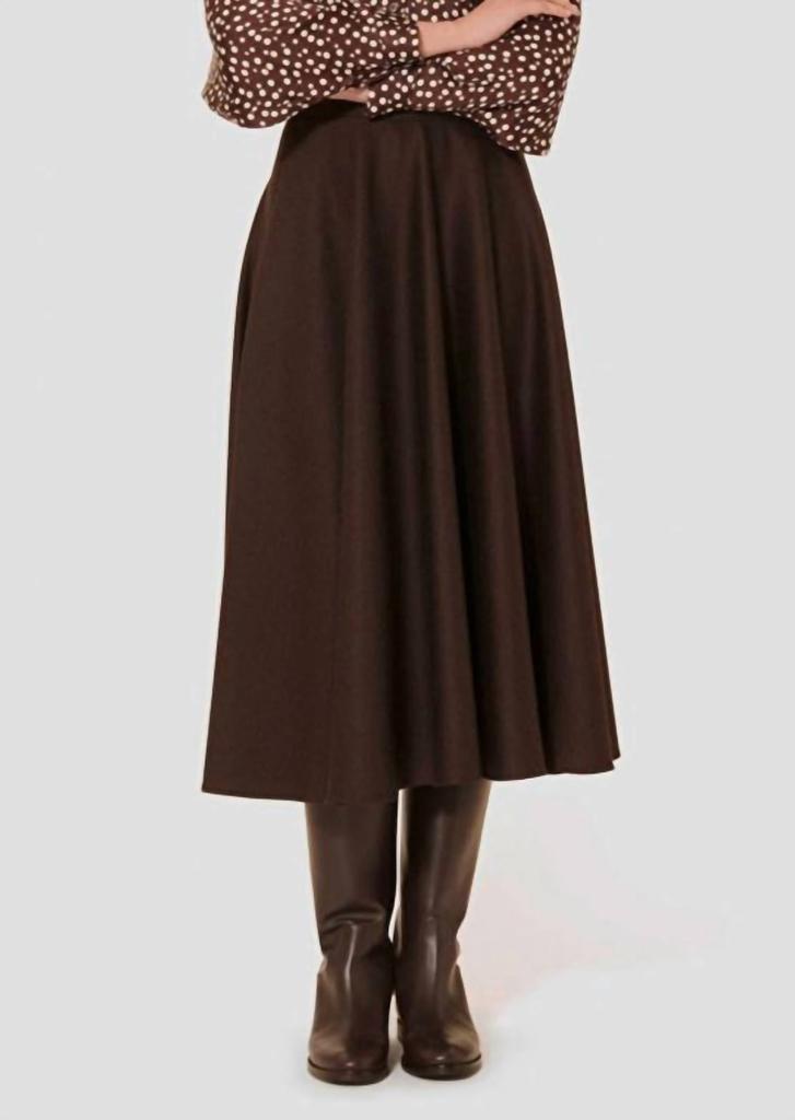 Tara Jarmon Jackie Skirt In Chocolate