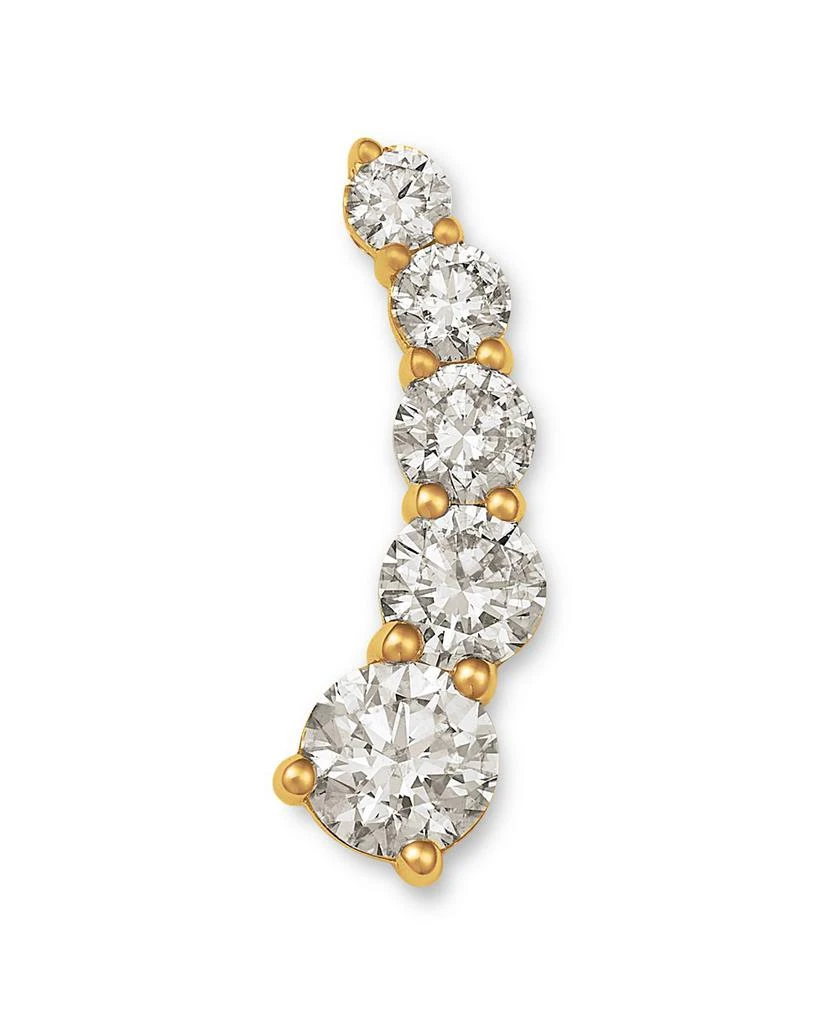 Moon & Meadow 14K Yellow Gold Lab Grown Diamond Graduated Climber Earrings 1