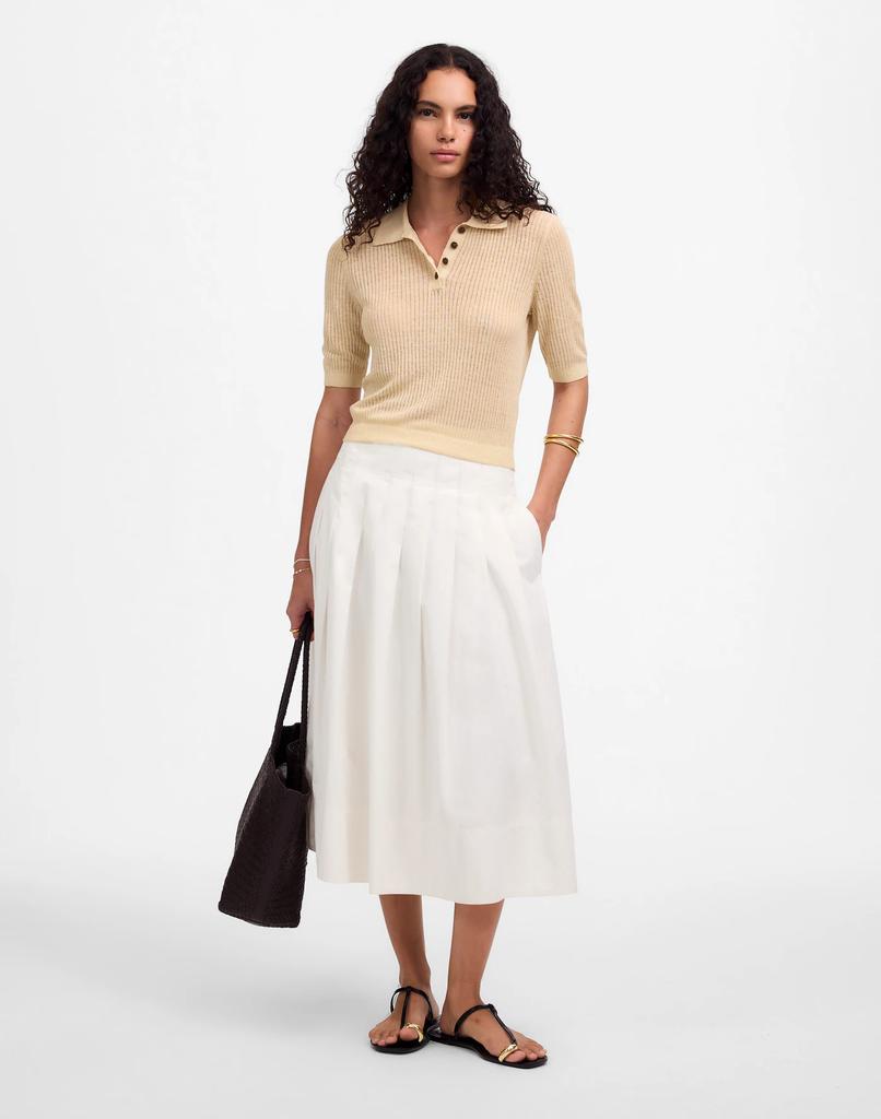 Madewell Short-Sleeve Polo Sweater Tee