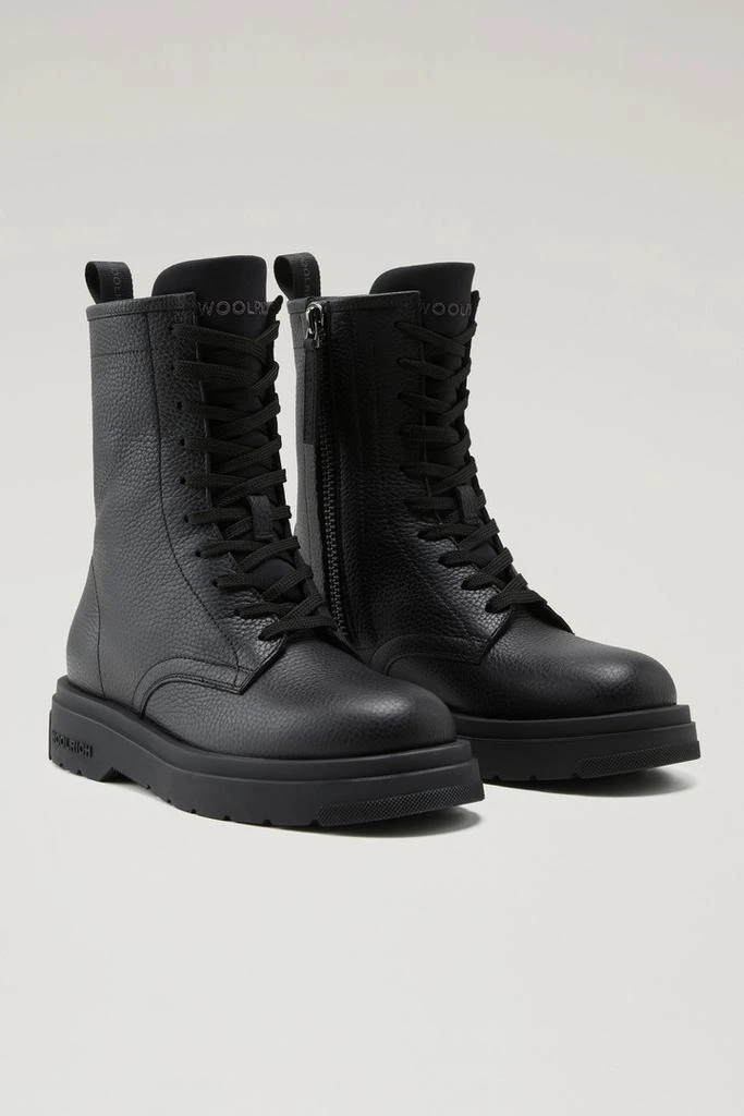 WOOLRICH New City Boots in Tumbled Leather - Women - Black 2