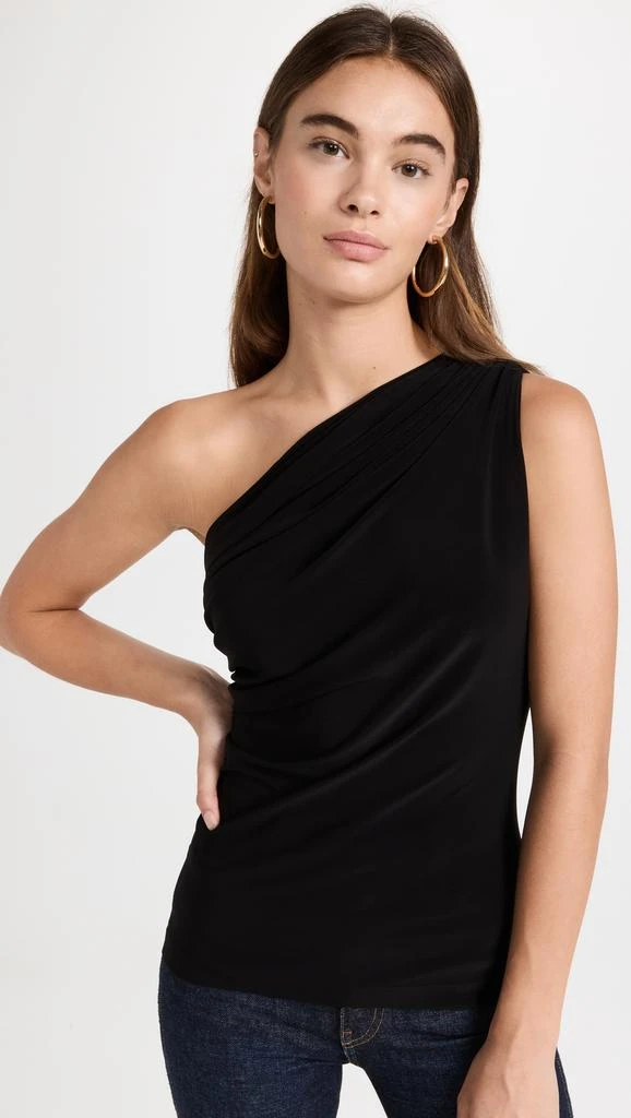 Norma Kamali One Shoulder Peasant Top 6
