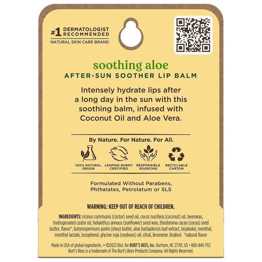 Burt's Bees Sun Care Soothing Aloe Lip Balm Soothing Aloe 2