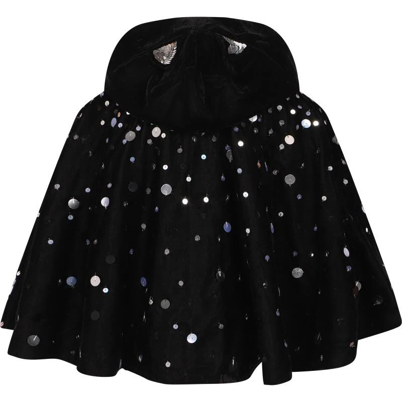 Tutu Du Monde Bad luck kitty velvet cape in black 2