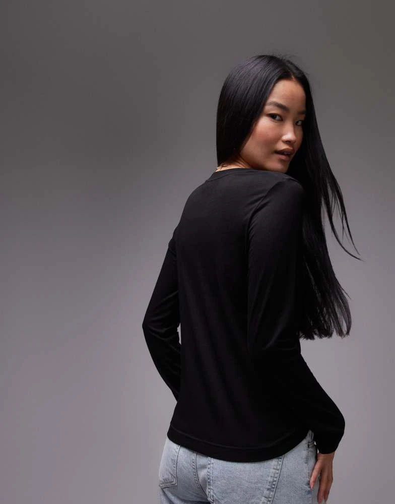 ARKET ARKET long sleeve t-shirt in black 4