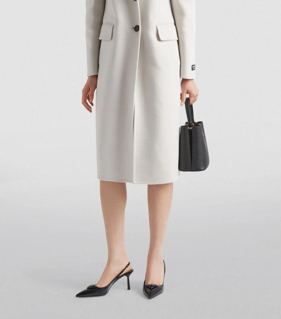 Prada Brushed Leather Slingback Pumps 75 4