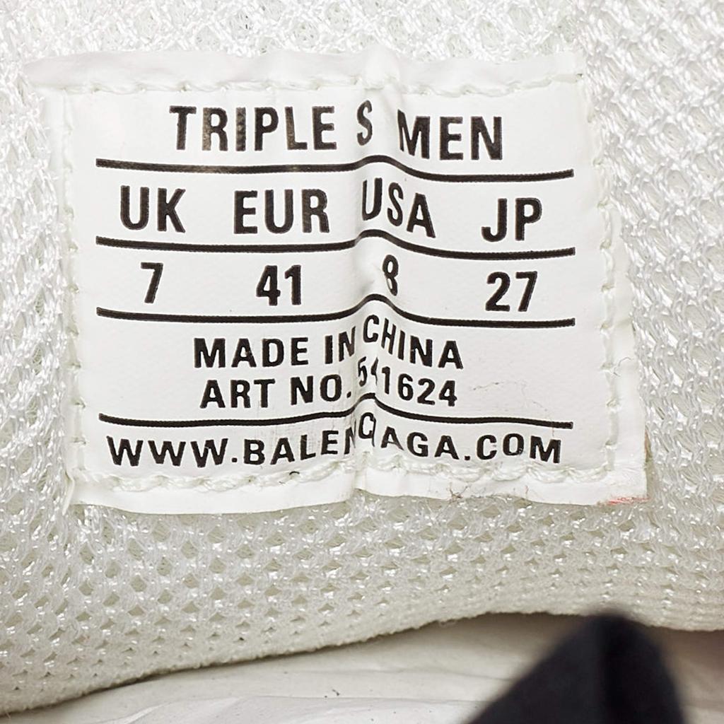Balenciaga Balenciaga White/Red Leather and Mesh Triple S Balenciaga Balenciaga White/Red Leather and Mesh Triple S