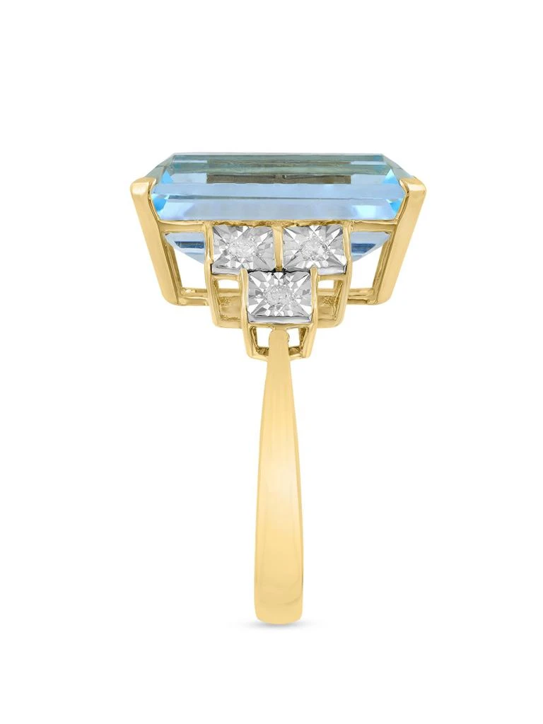 Effy 14K Yellow Gold, Sky Blue Topaz 
0.1 TCW Diamond Ring 3