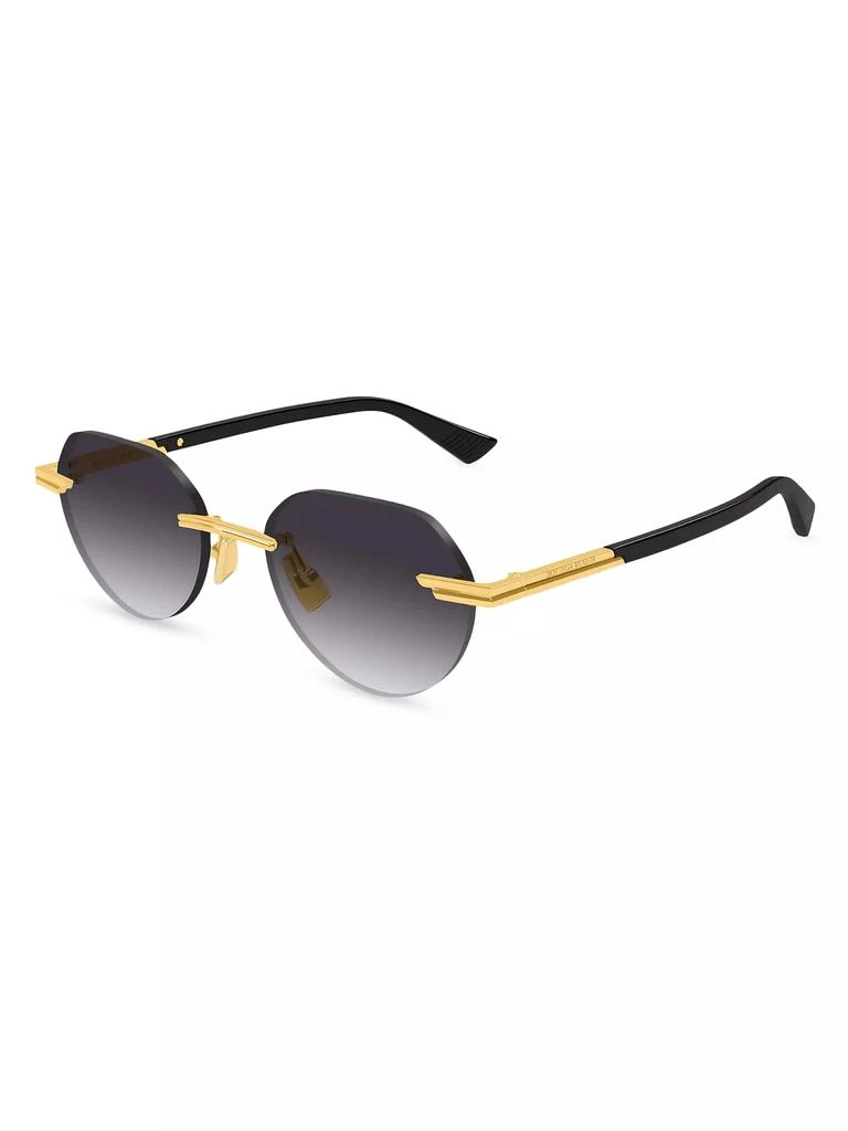 Bottega Veneta Glasant 51MM Round Sunglasses 1