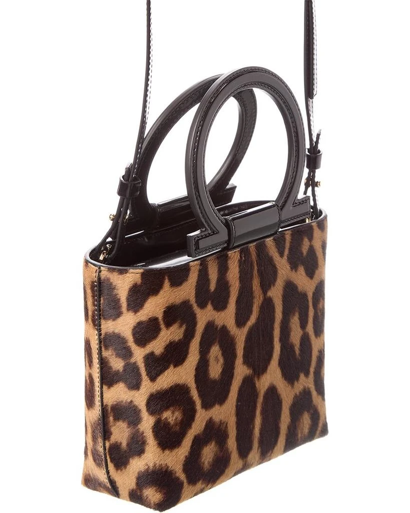 Salvatore Ferragamo Ferragamo Haircalf 
Leather Tote 3