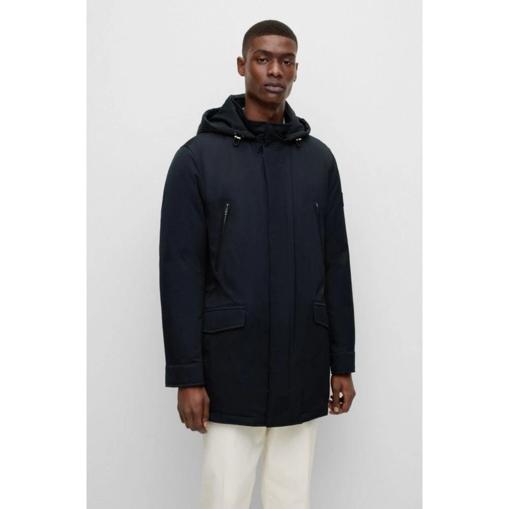Hugo Boss Down-filled hooded jacket with logo patch 3