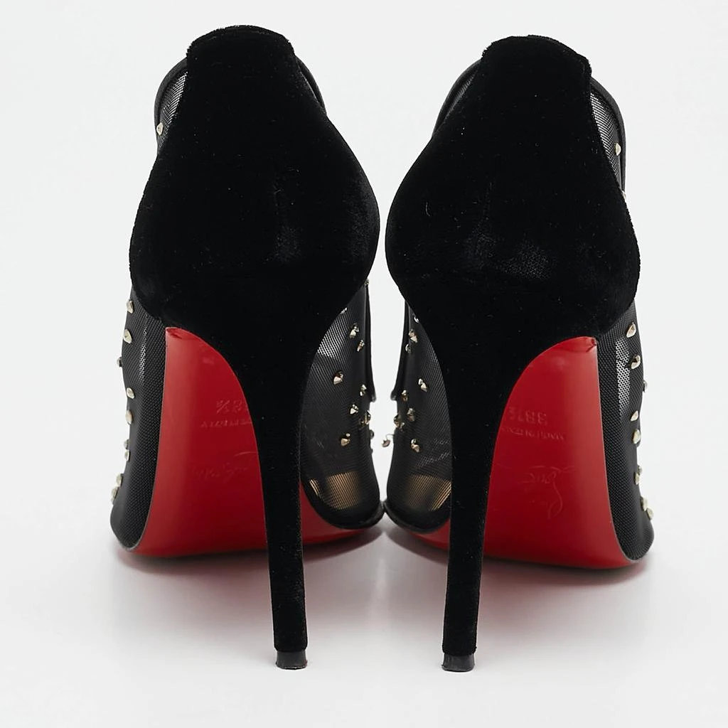 Christian Louboutin Christian Louboutin Black Mesh and Velvet Follies Strass Pumps Size 38.5 5