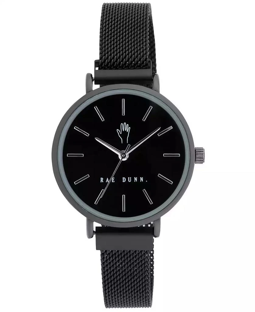Rae Dunn Women's Robin Black Alloy Mesh Bracelet Watch 1