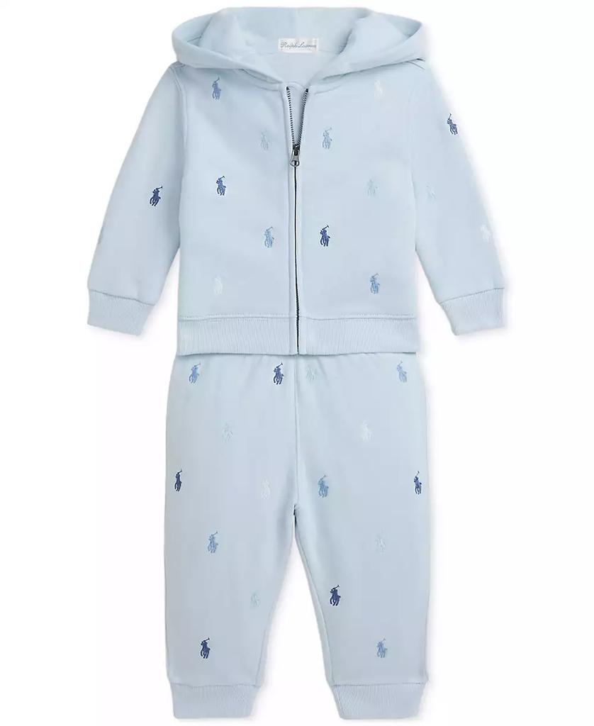 Ralph Lauren Baby Embroidered Hoodie & Pant Set