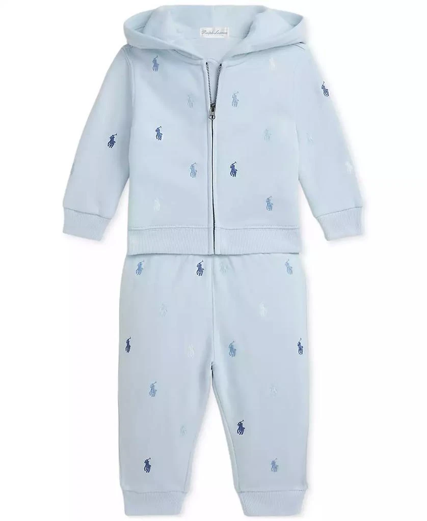 Ralph Lauren Baby Embroidered Hoodie & Pant Set 1