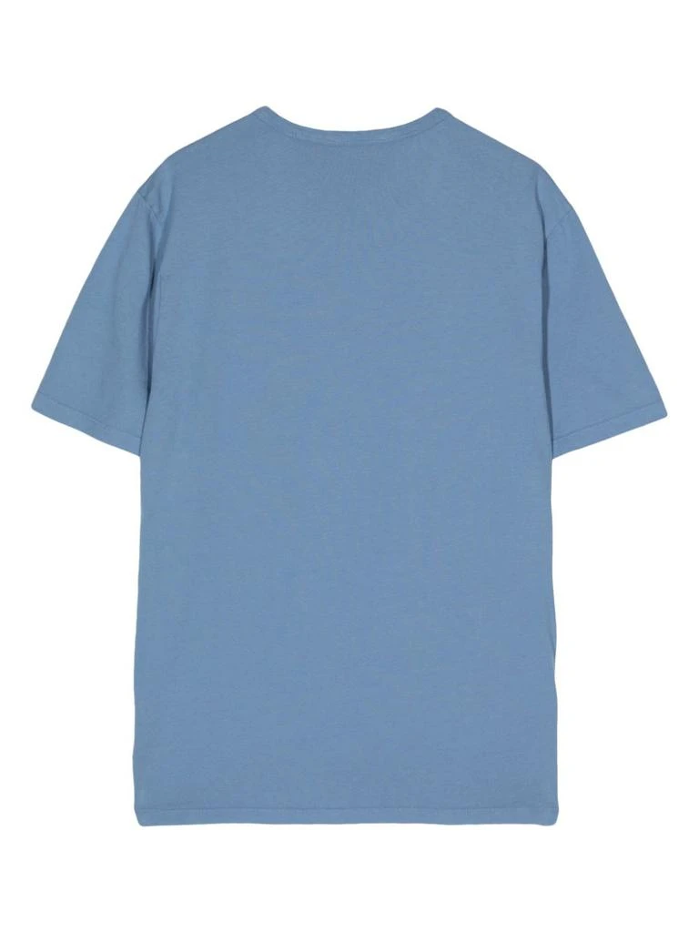 Vince Men's Garment Dye Short Sleeve Light Blue Crew Neck T-Shirt 2