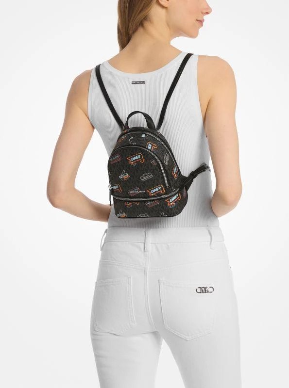 Michael Kors Rhea Extra-Small Printed Signature Logo Backpack 3