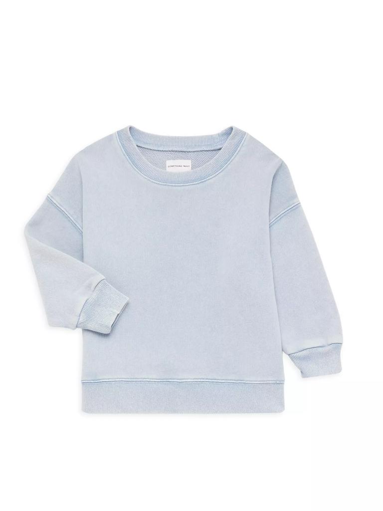 Something Navy Little Girl's & Girl's Classic Crewneck Sweatshirt