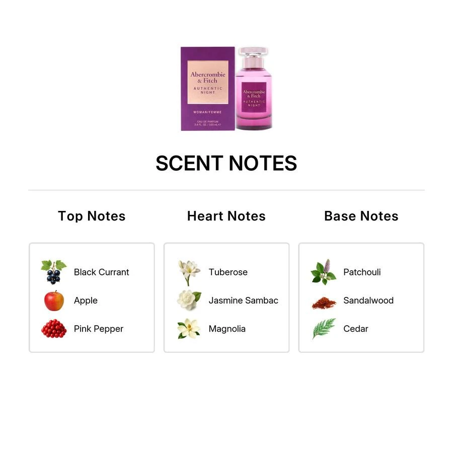 Abercrombie 
Fitch Abercrombie and Fitch Authentic Night Ladies EDP 3
