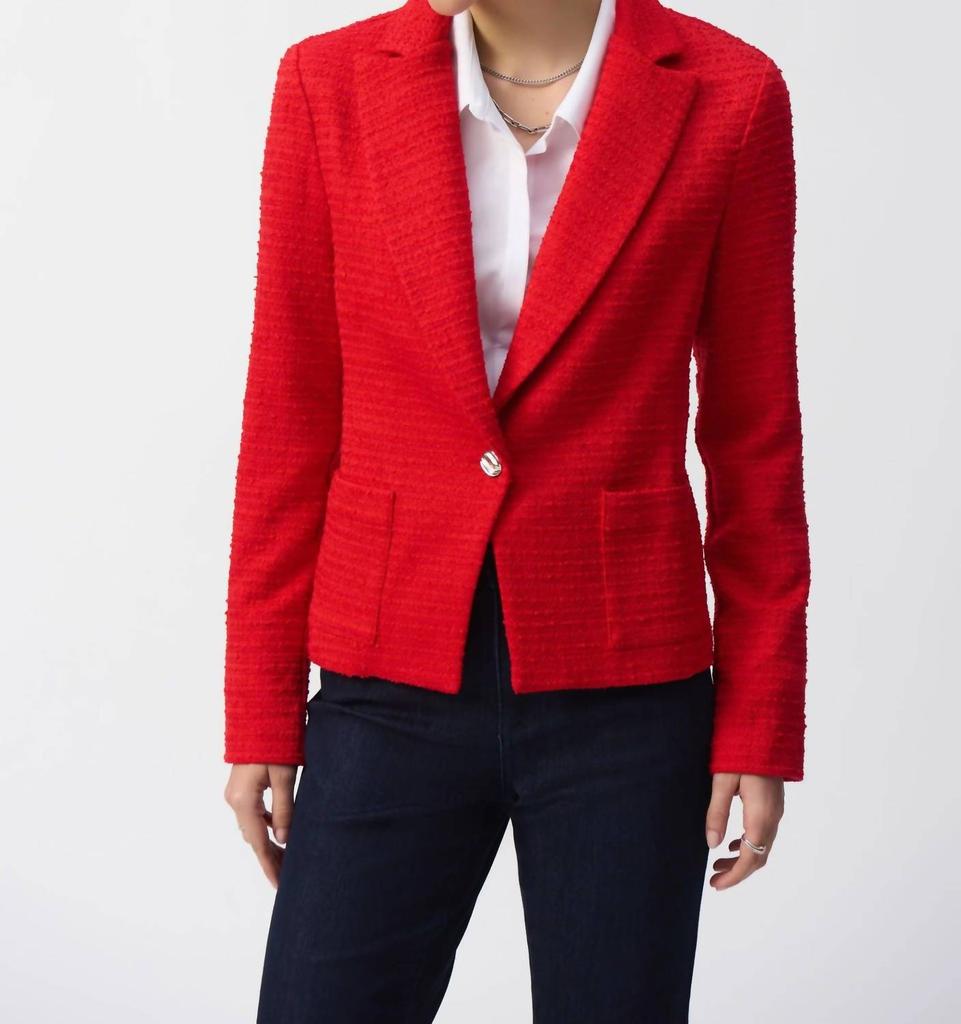 JOSEPH RIBKOFF Joseph Ribkoff - Fitted Bouclé Blazer Jacket