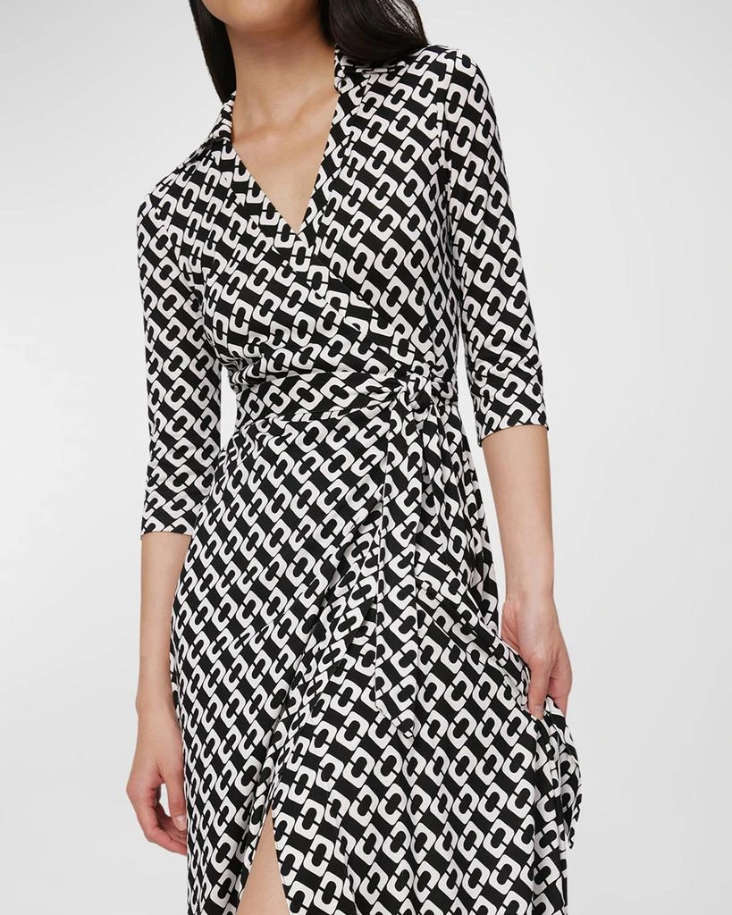Diane von Furstenberg Abigail Geometric-Print Jersey Maxi Wrap Dress 4