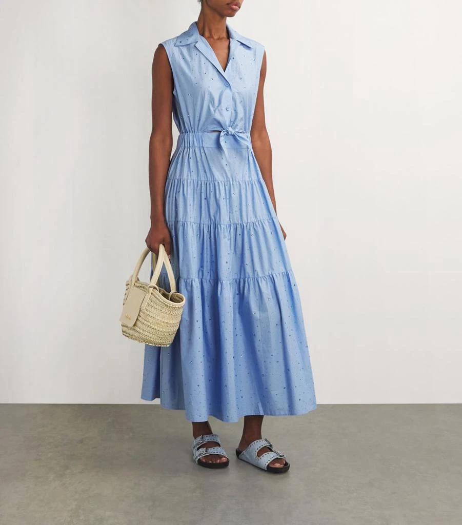 Sandro Cotton Rhinestone-Detail Maxi Dress 2