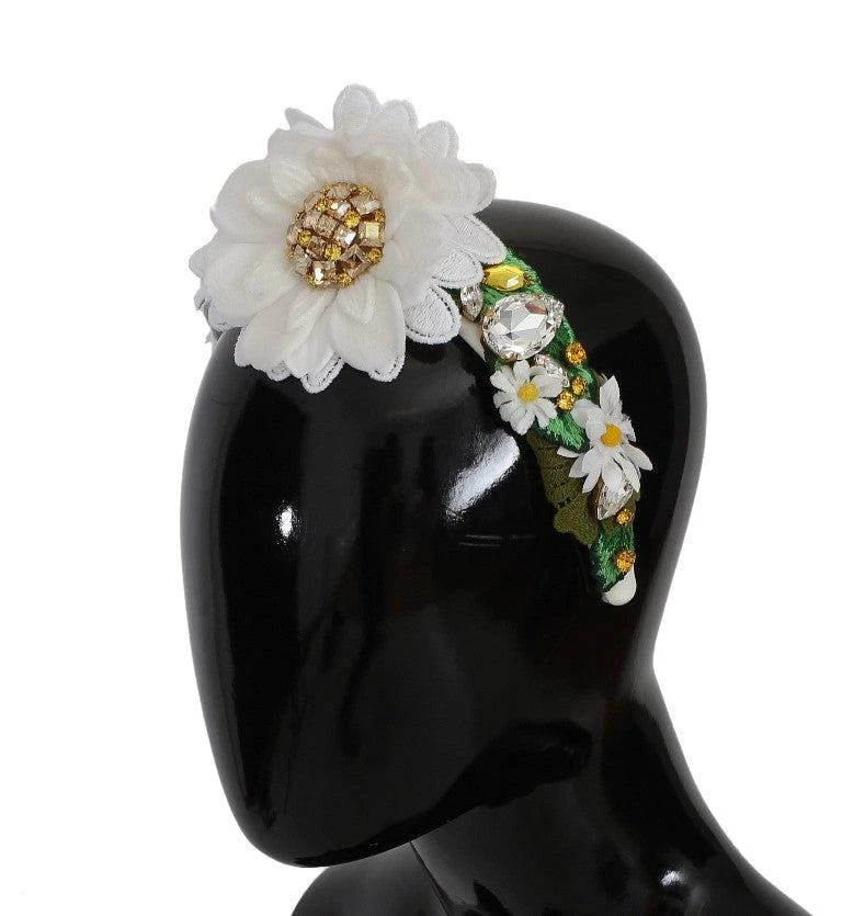 Dolce & Gabbana Dolce & Gabbana Sunflower Crystal Luxury Women's Headband 3