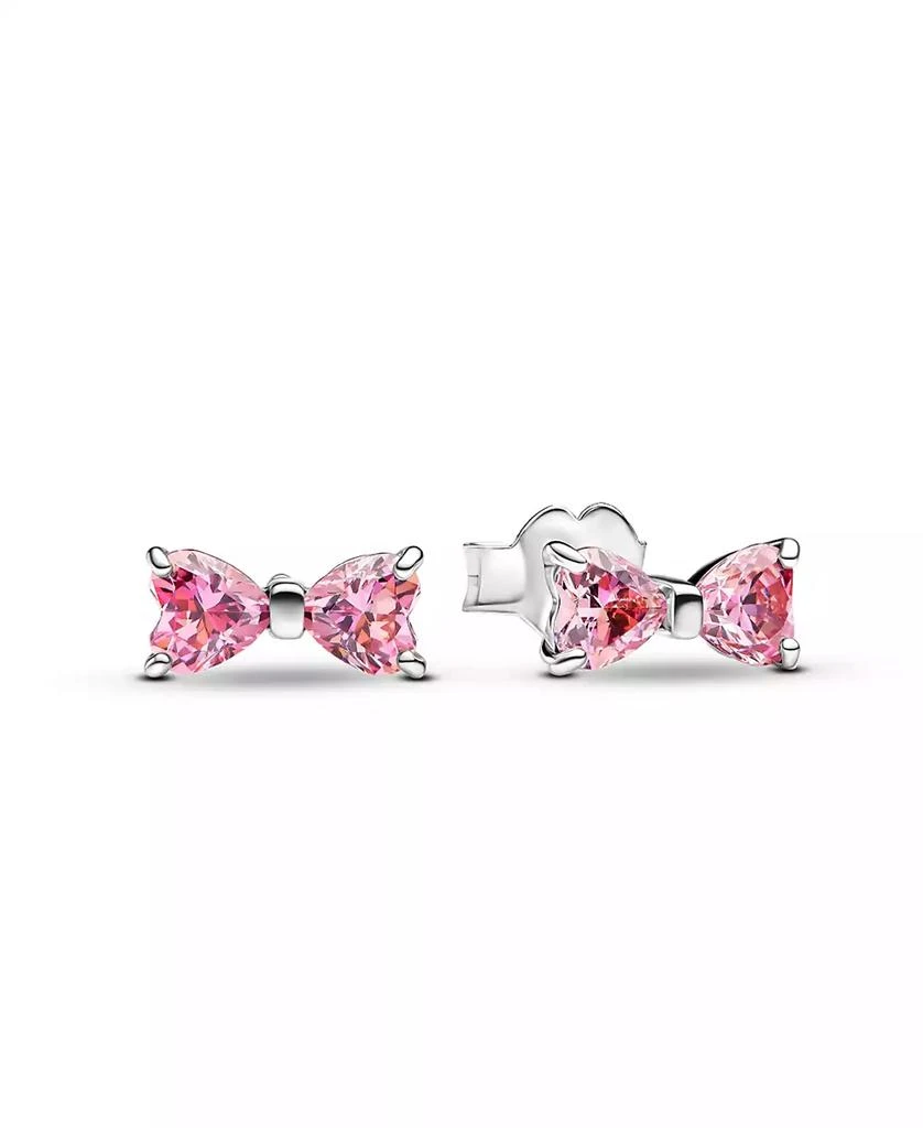 PANDORA Sterling Silver Sparkling Bow Stud Earrings 1