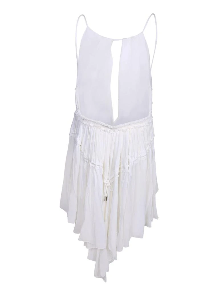 white off the shoulder mini dress Paradis Off-Shoulder Ruched Bodice Mini Dress White L