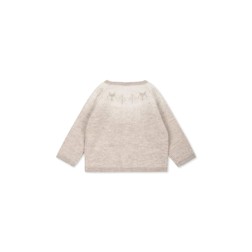 Tartine et Chocolat Beige Cardigan For Baby Boy With Fox 2
