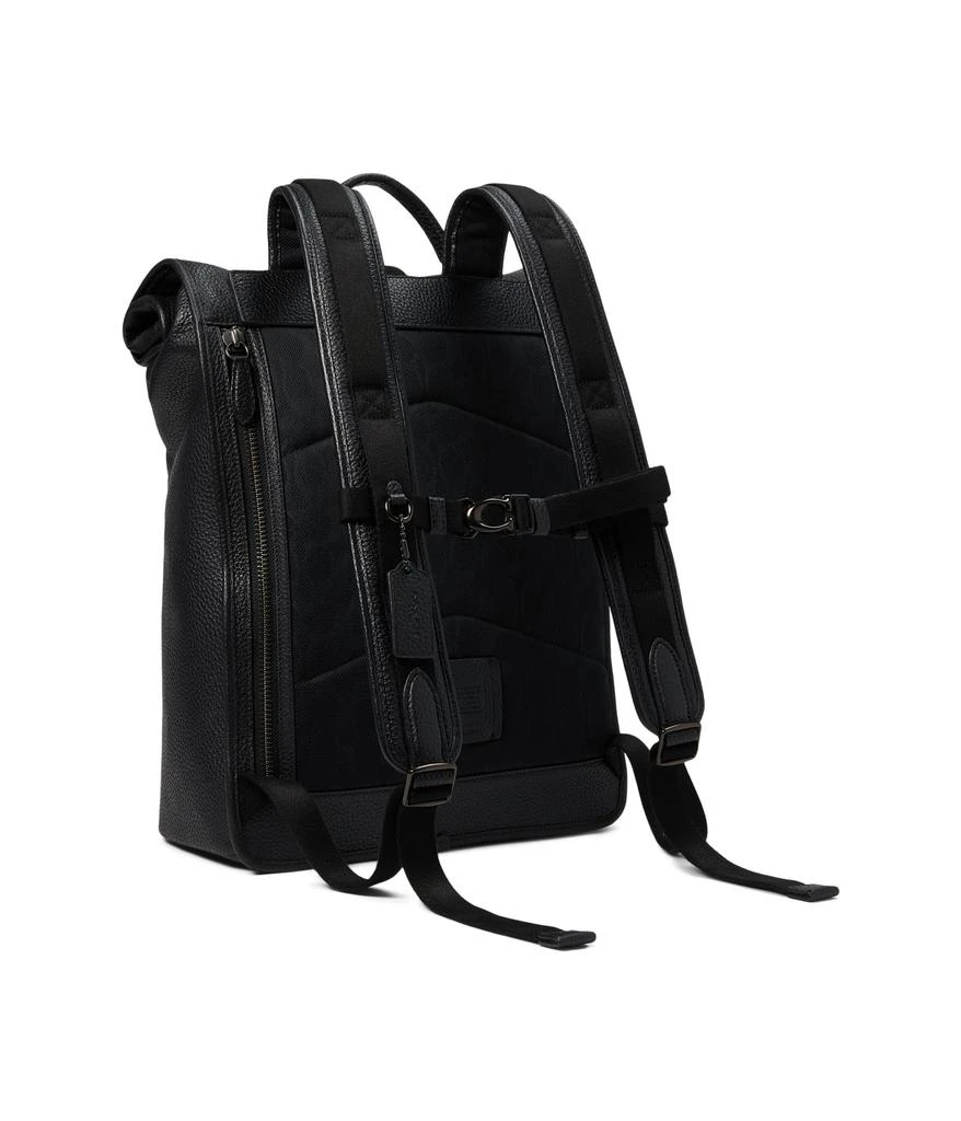 Coach Beck Roll Top Backpack in Pebble Leather 2