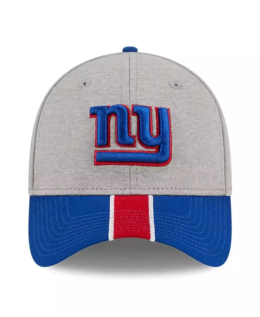 New Era Men's Heather Gray, Royal New York Giants Striped 39THIRTY Flex Hat 3