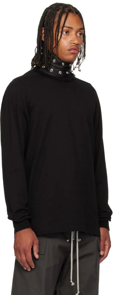 Rick Owens Black Concordians Short Crewneck LS T-shirt 2
