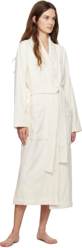 Tekla Off-White Terry Classic Bathrobe 4