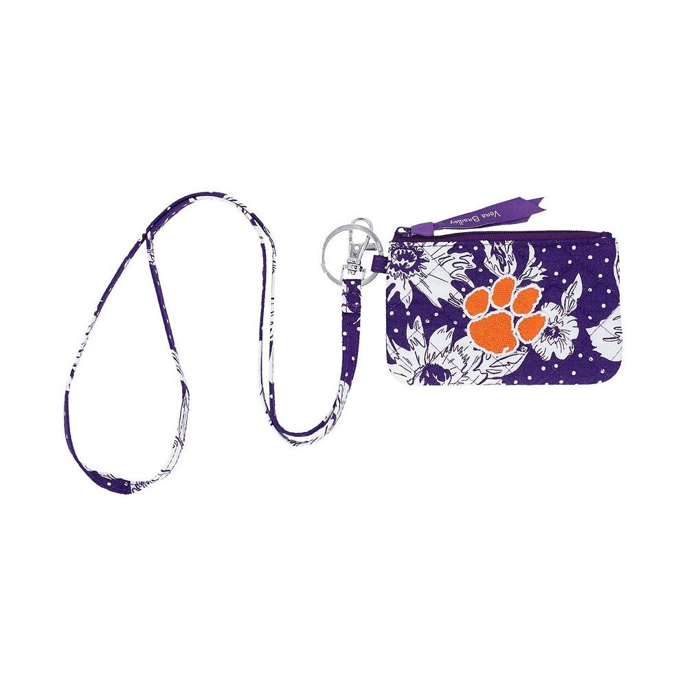 Vera Bradley Women's Clemson Tigers Rain Garden Zip ID Lanyard