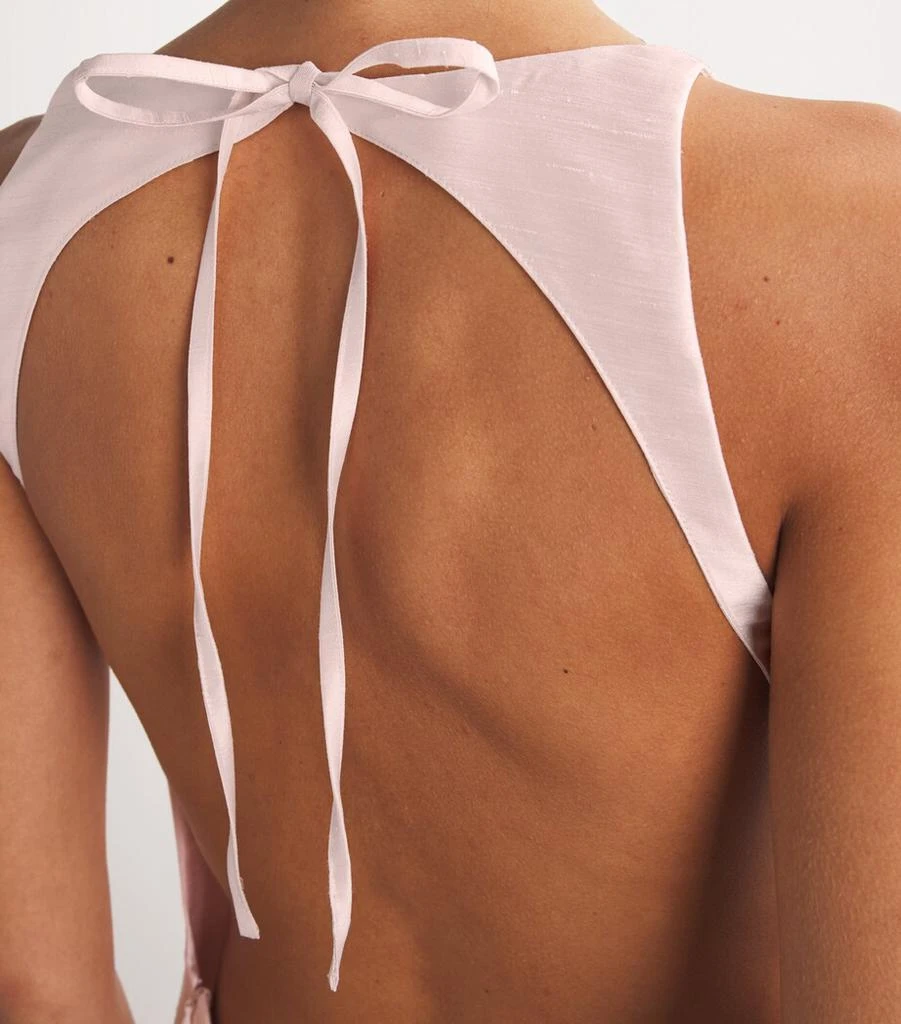 maje backless mini dress Short Patterned Backless Dress