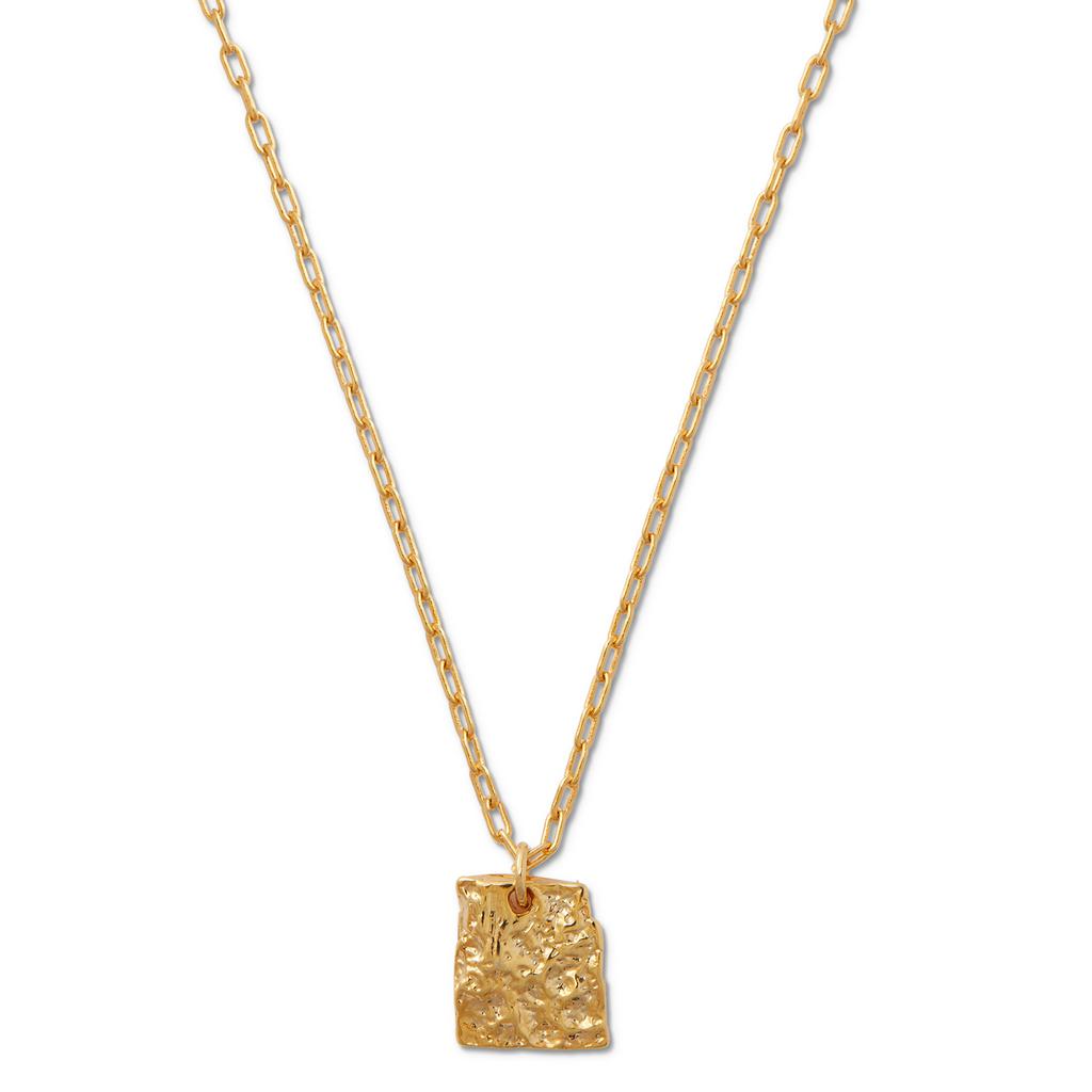 Orelia London Molten Square Charm Necklace