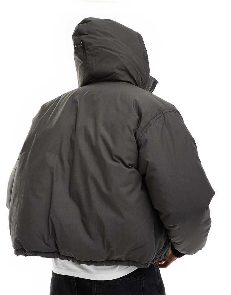 Weekday Weekday Floyd bomber puffer coat in dark grey 2